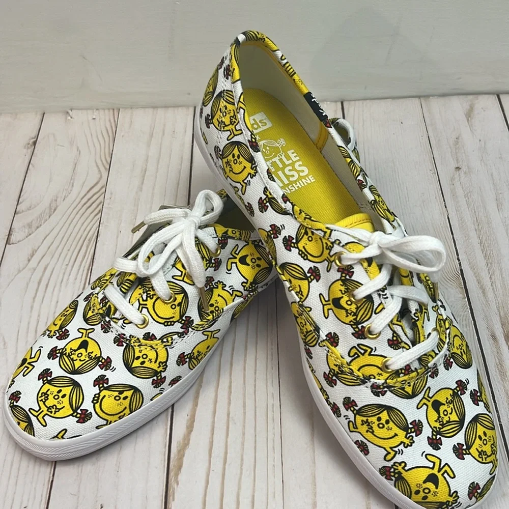 Keds x Little Miss Sunshine Yellow & White Sneakers.Limited edition. NWT. Size 9 - Picture 2 of 8
